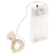 Article Lanterne lumineuse LED à piles, blanc chaud, 3 m, 30 LED, lot de 6