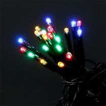 Guirlande lumineuse LED pour extérieur 120 9m coloré-noir