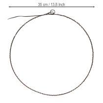 Article Anneau LED à suspendre en métal 110L blanc chaud intérieur Ø35cm