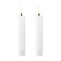 Article Bougie bâton LED bougie en cire blanche LED blanc chaud 14,5 cm 2 pièces