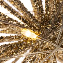 Article Étoile décorative en fil métallique doré avec 20 LED lumière chaude, 22 cm, intérieur