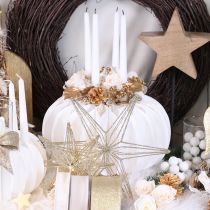Article Étoile décorative LED en fil doré 22 cm pour intérieur avec 20 LED blanc chaud