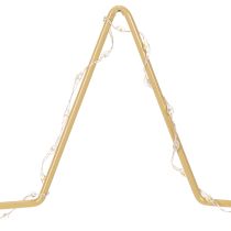 Article Étoile décorative en métal avec 50 LED, 33 cm, dorée, pour usage intérieur