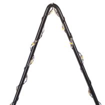 Article Étoile LED sur pied avec boîtier à piles pour décoration intérieure, H 46 cm, noir