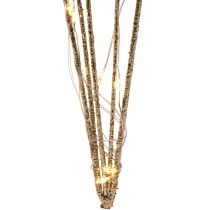 Article Étoile LED décorative en fil doré avec 40 LED, lumière chaude, 42 cm, usage intérieur