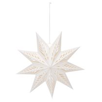 Article Étoile de Noël LED à Suspendre Blanc Chaud Papier Intérieur 38cm