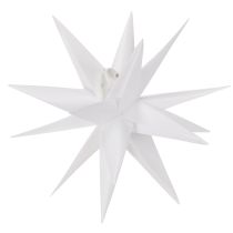 Article Étoile LED Décorative Blanche 40 cm avec Timer, Usage Extérieur Protégé