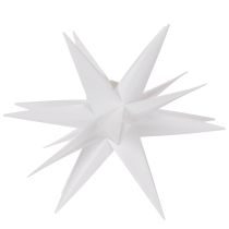 Article Étoile de Noël LED en Plastique, 60 cm, Blanc Chaud, Usage Intérieur et Extérieur Protégé