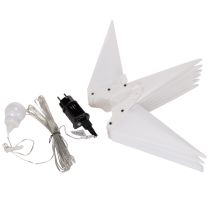 Article Étoile de Noël LED en Plastique, 60 cm, Blanc Chaud, Usage Intérieur et Extérieur Protégé