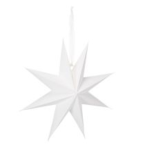 Article Étoile LED à suspendre en plastique avec minuterie, lumière blanc chaud, 38 cm