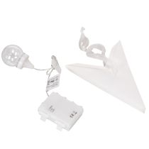 Article Étoile LED à suspendre en plastique avec minuterie, lumière blanc chaud, 38 cm