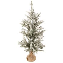 Article Ksapin artificiel enneigé avec 40 LED, base en jute, 85 cm, pour intérieur