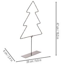 Article Sapin de Noël LED en métal noir, 47 cm, intérieur, fonctionnant sur piles