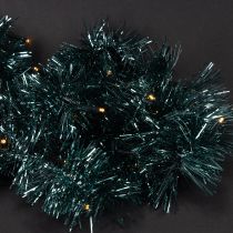 Article Guirlande de Noël à Lamelles avec 60 LED et Timer, 3 m, Vert Émeraude, Usage Intérieur et Extérieur