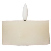 Article Lot de 2 bougies LED en cire véritable effet vacillant avec minuterie, blanc chaud, Ø 7 cm