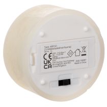 Article Lot de 2 bougies LED en cire véritable effet vacillant avec minuterie, blanc chaud, Ø 7 cm
