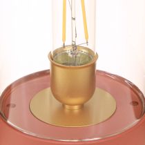 Article Lampe de table LED rétro lumière LED blanc chaud marron H19,5cm