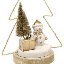 Article Déco de table Noël LED sapin Pour pile H21cm, lot de 2