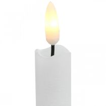 Article Bougie LED cire bougie de table blanc chaud pour batterie Ø2cm 24cm 2pcs
