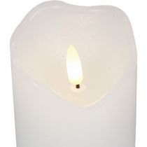 Bougie LED avec minuterie bougie pilier en cire véritable Ø7cm H9cm