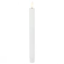 Article Bougies LED avec minuterie bougies bâton vraie cire blanche 25cm 2 pcs