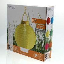 Article Lampion LED avec solaire 20cm rose