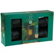 Article Torches solaires LED jardin effet flamme balcon H38cm 4 pcs