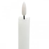 Article Bougies LED en Cire Blanche Ø2cm x 24cm - Lot de 2