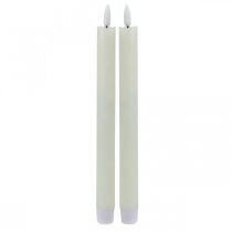 Bougie LED bougies en cire crème pour pile Ø2cm 24cm 2pcs
