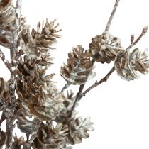 Article Branche de mélèze branches décoratives artificielles cônes blanc 52cm 3 pcs