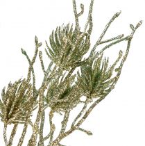 Article Branche de mélèze artificielle en branche décorative paillettes dorées L85cm