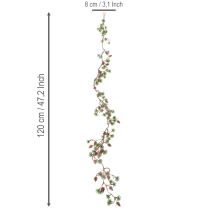 Article Guirlande artificielle de mélèze avec pommes de pin et branches d’aiguilles, 120 cm