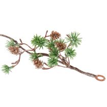 Article Guirlande artificielle de mélèze avec pommes de pin et branches d’aiguilles, 120 cm