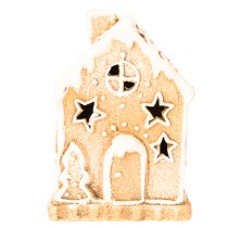 Article Porte-bougie chauffe-plat en forme de maison en pain d'épice, à poser et à utiliser comme décoration, 13 cm