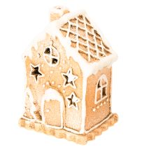 Article Porte-bougie chauffe-plat en forme de maison en pain d'épice, à poser et à utiliser comme décoration, 13 cm