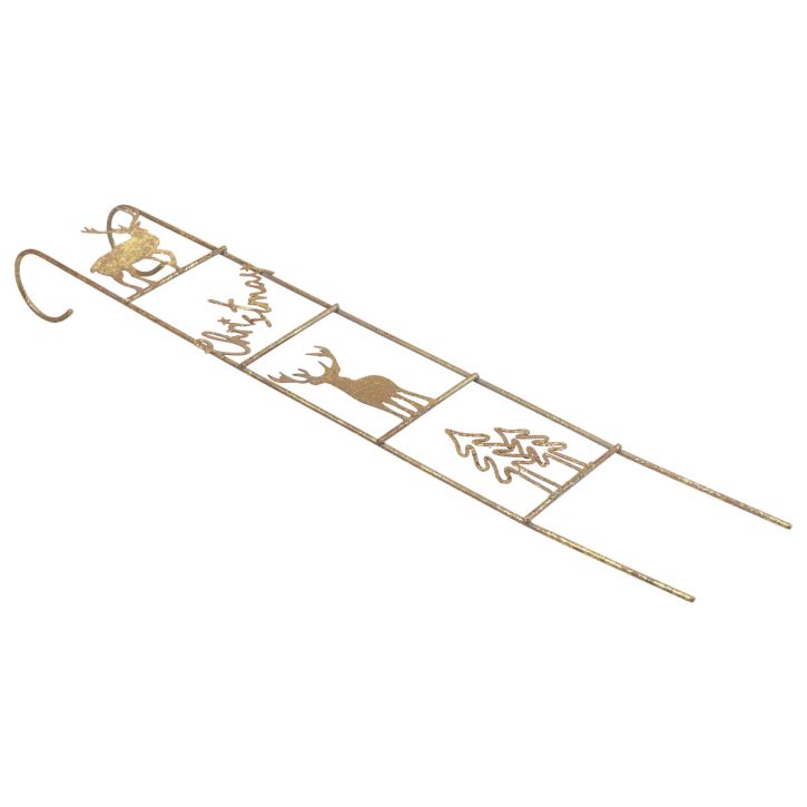 Décoration à suspendre Décoration de Noël cerf doré vintage 42,5×7×4cm
