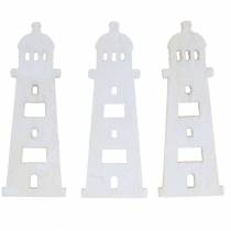 Article Décoration phare en bois naturel 4cm 72 pcs
