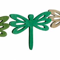 Article Libellules à disperser, décoration d&#39;été en bois, décoration de table verte 48 pcs