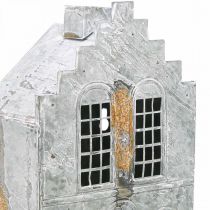 Article Photophore en métal Maison décorative H25,5cm