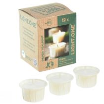 Article Light.one bougies chauffe-plat en papier naturel sans plastique végétalien 12 pcs