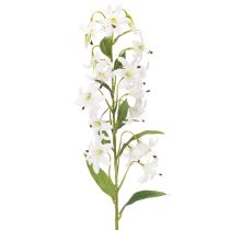 Article Branche fleurie artificielle lys blanc décorative 80 cm