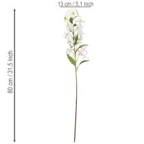 Article Branche fleurie artificielle lys blanc décorative 80 cm