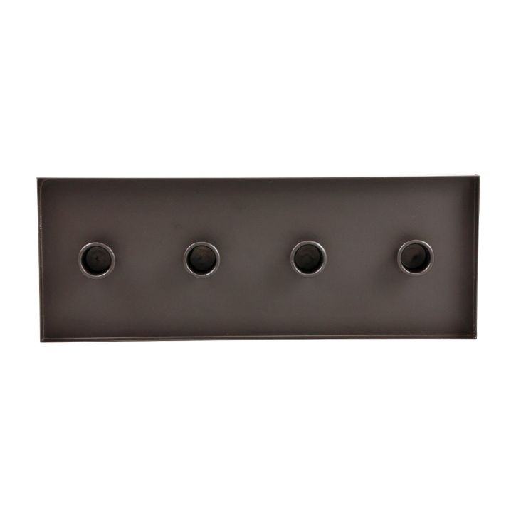 Bougeoir métal plateau bougie noir 35x13x2cm