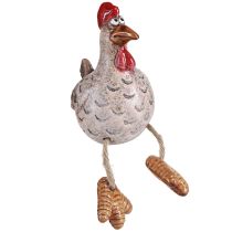 Article Poulet Pâques céramique Figurine bord d'étagère 9,5cm 3pcs