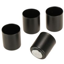 Article Bougeoir magnétique, métal noir, H3cm, 4 pièces