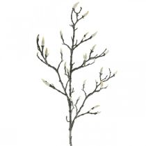 Branche de Magnolia Printemps Bourgeon Branche Artificielle Marron Blanc L100cm