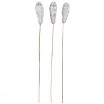 Article Gousses d'acajou décor sec blanc naturel 45cm 50 pcs