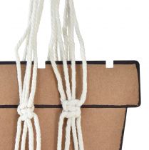 Article Panier suspendu macramé pour pot Ø18-19cm crème H85cm