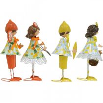 Article Petits fruits, décoration estivale, figurines citrons oranges H17/18cm 4pcs