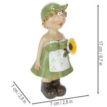 Article Figurines décoratives représentant un couple de paysans, décoration d'intérieur amusante pour le salon et l'été, 17 cm, lot de 2.